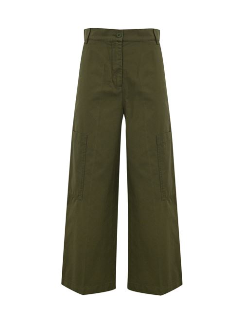 Pantalone Quiz in canvas di cotone kaki WEEKEND MAX MARA | 2515131081600001